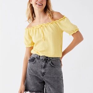 Yellow Off-Shoulder Top